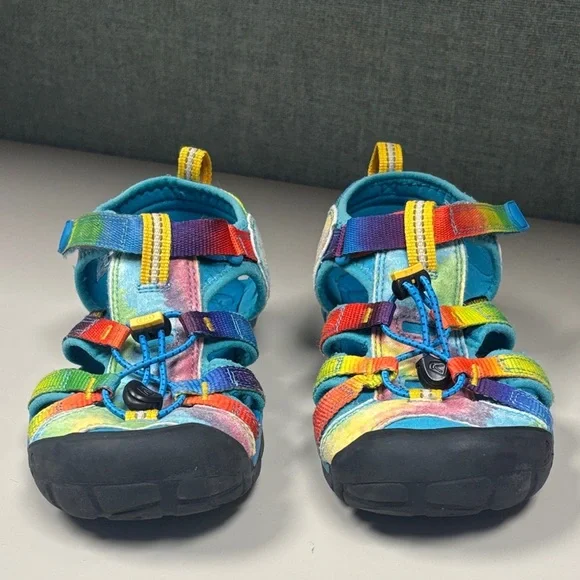 Vibrant KEEN® Big Kids Size 6 Seacamp II CNX in Vivid Blue/Original Tie Dye, GUC - Picture 13 of 14
